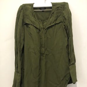 J Crew green blouse